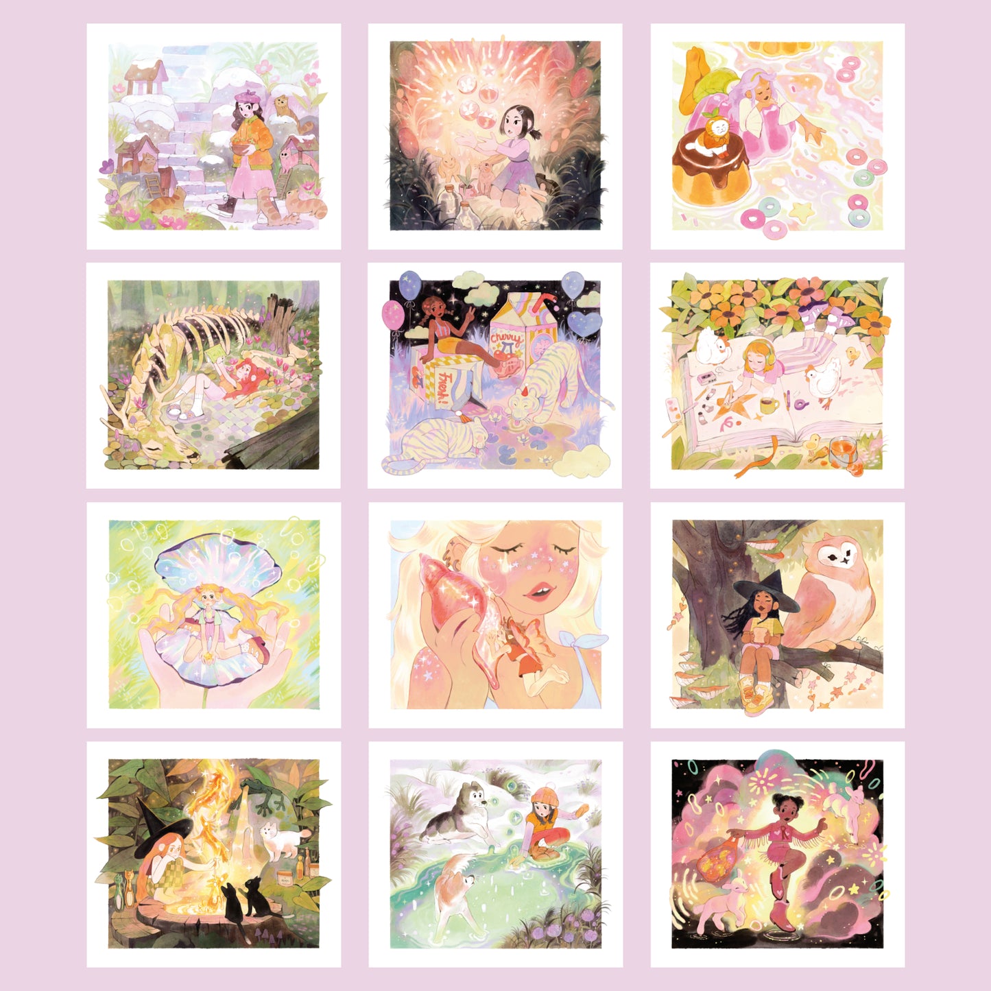 CALENDAR 2024 - 12 illustrations print bundle