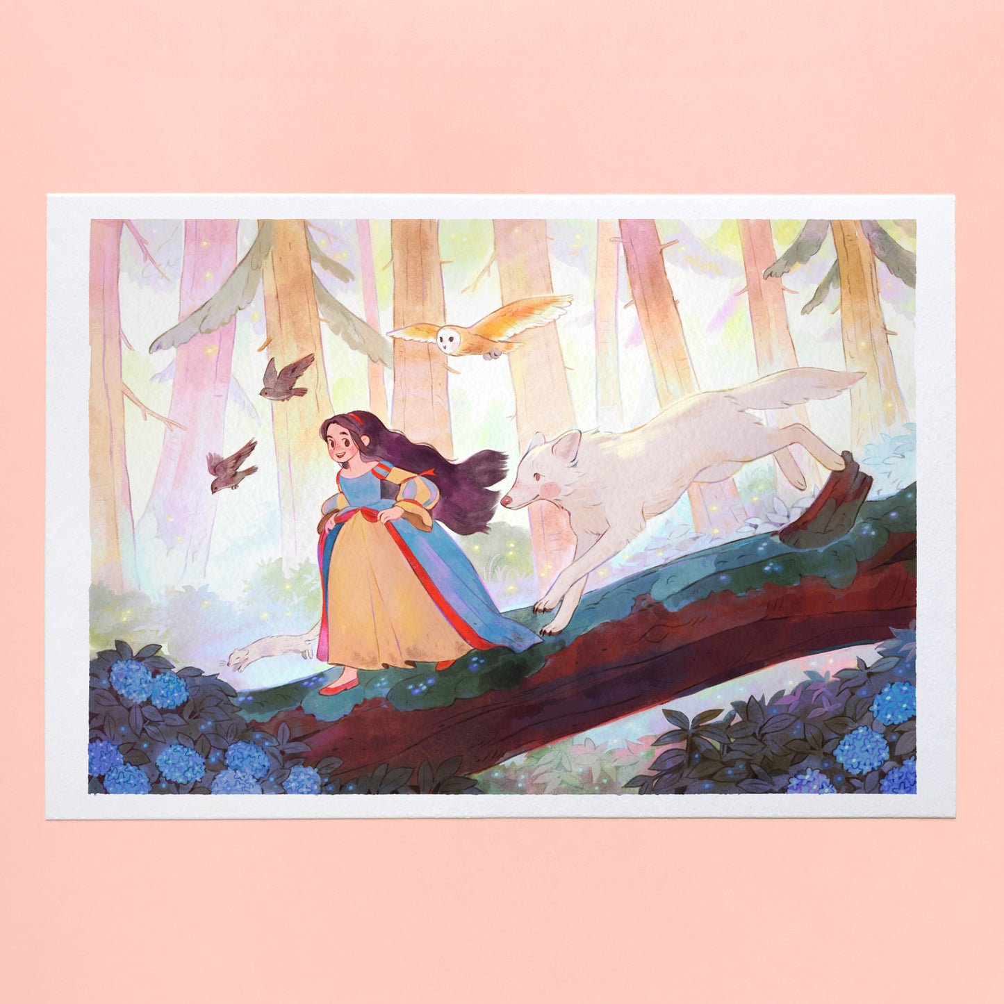 RACE IN THE WOODS - Fine Art Print