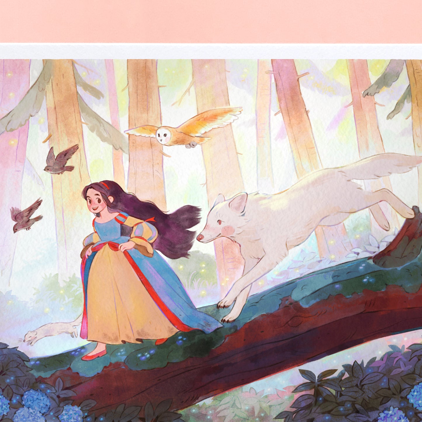 RACE IN THE WOODS - Fine Art Print