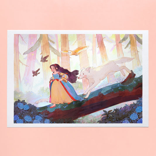 RACE IN THE WOODS - Fine Art Print